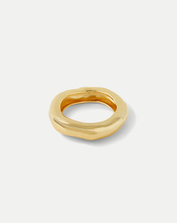 Large Molten Gold Bangle Bracelet