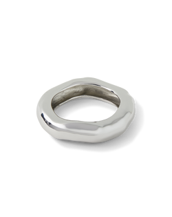 Large Molten Silver Bangle Bracelet