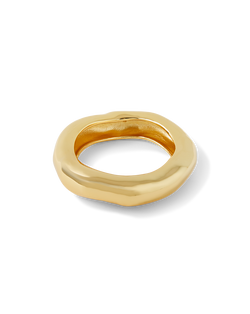 Large Molten Gold Bangle Bracelet