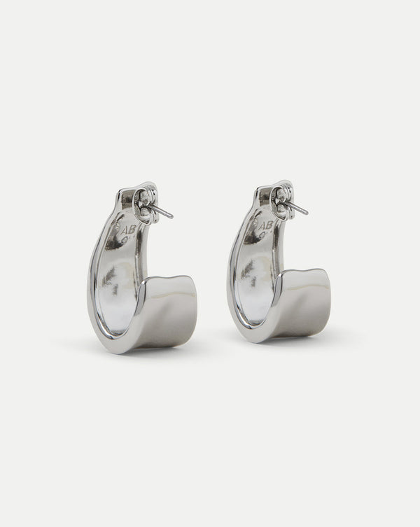 Molten Silver Ribbon Hoop
