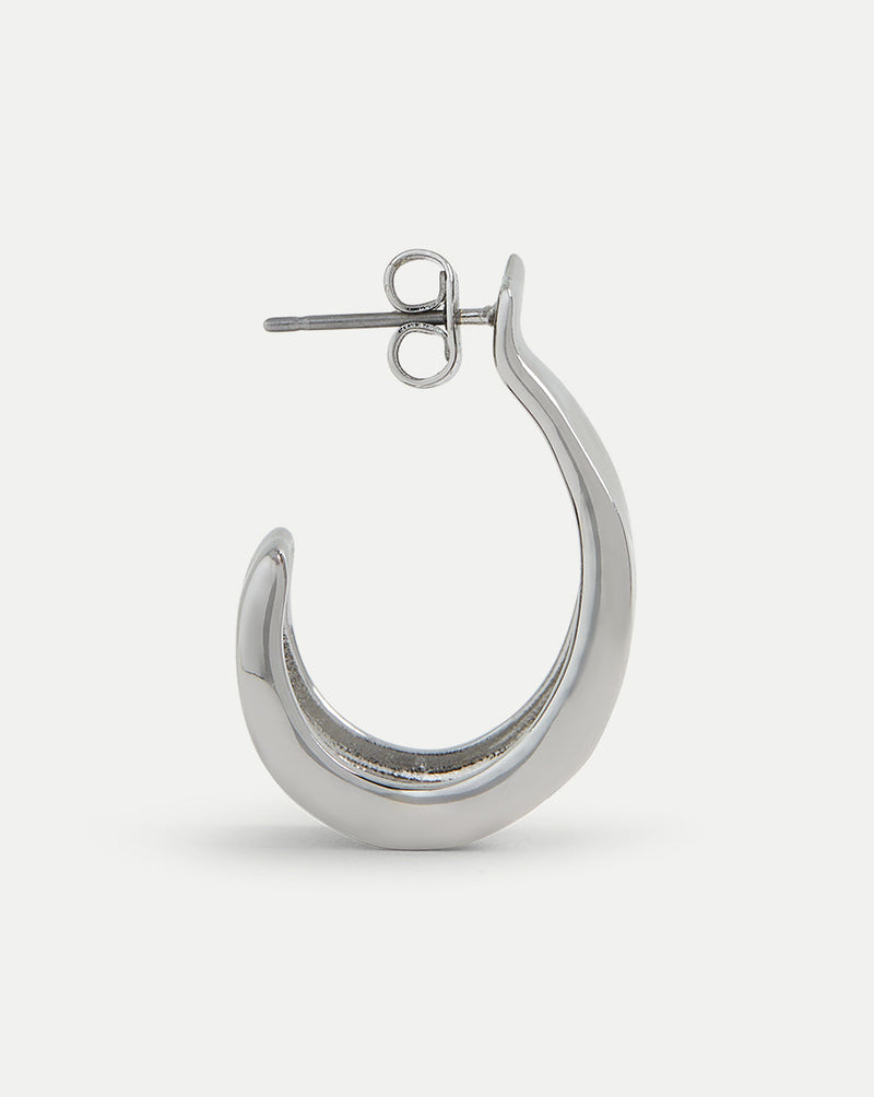 Molten Silver Ribbon Hoop