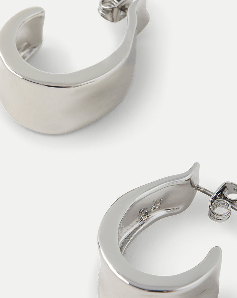 Molten Silver Ribbon Hoop