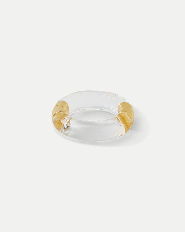 Large Molten Lucite Bangle Bracelet