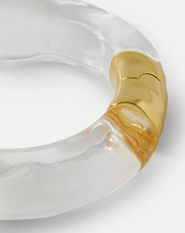 Large Molten Lucite Bangle Bracelet