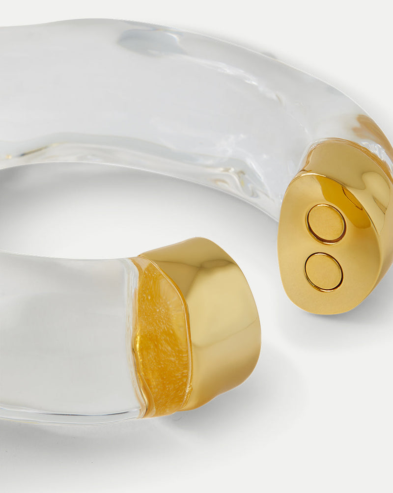 Large Molten Lucite Bangle Bracelet