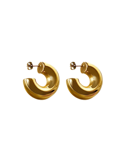 Gold Juliet Chubby Hoop 
Earrings