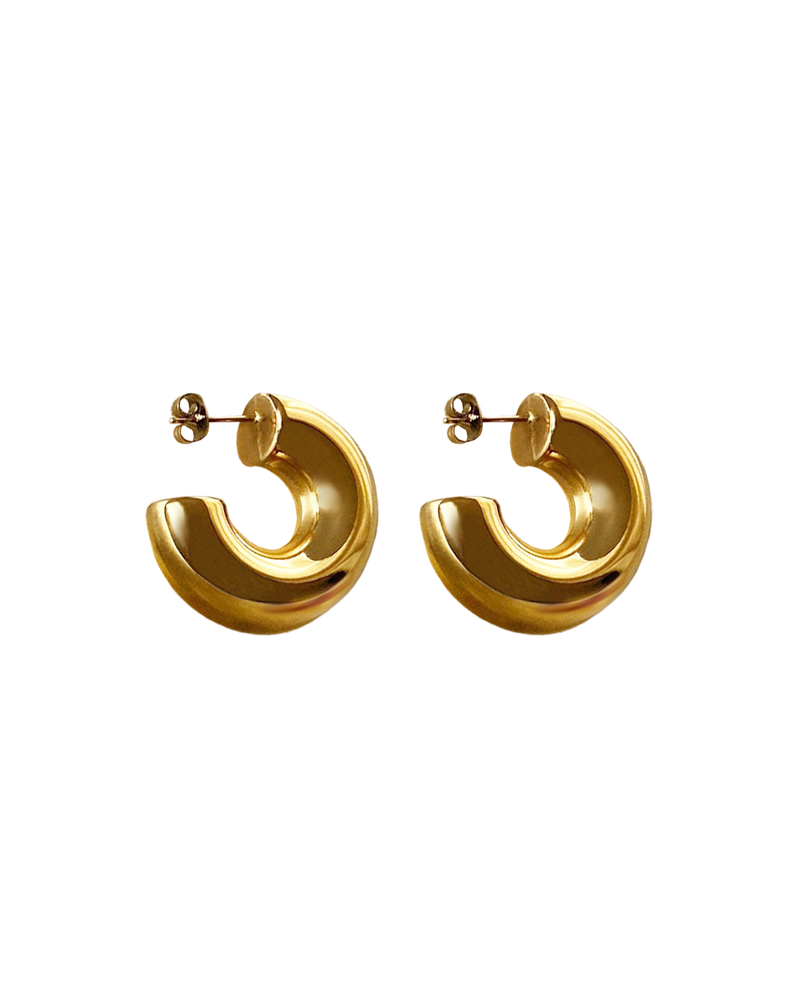 Gold Juliet Chubby Hoop 
Earrings