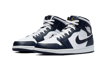 Air Jordan® 1 Mid White Metallic Gold Obsidian