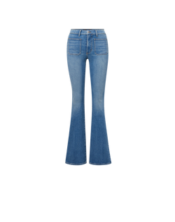 Beverly Patch-Pocket Skinny-Flare Jean