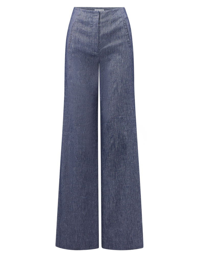 Jude Linen Wide-Leg Pant