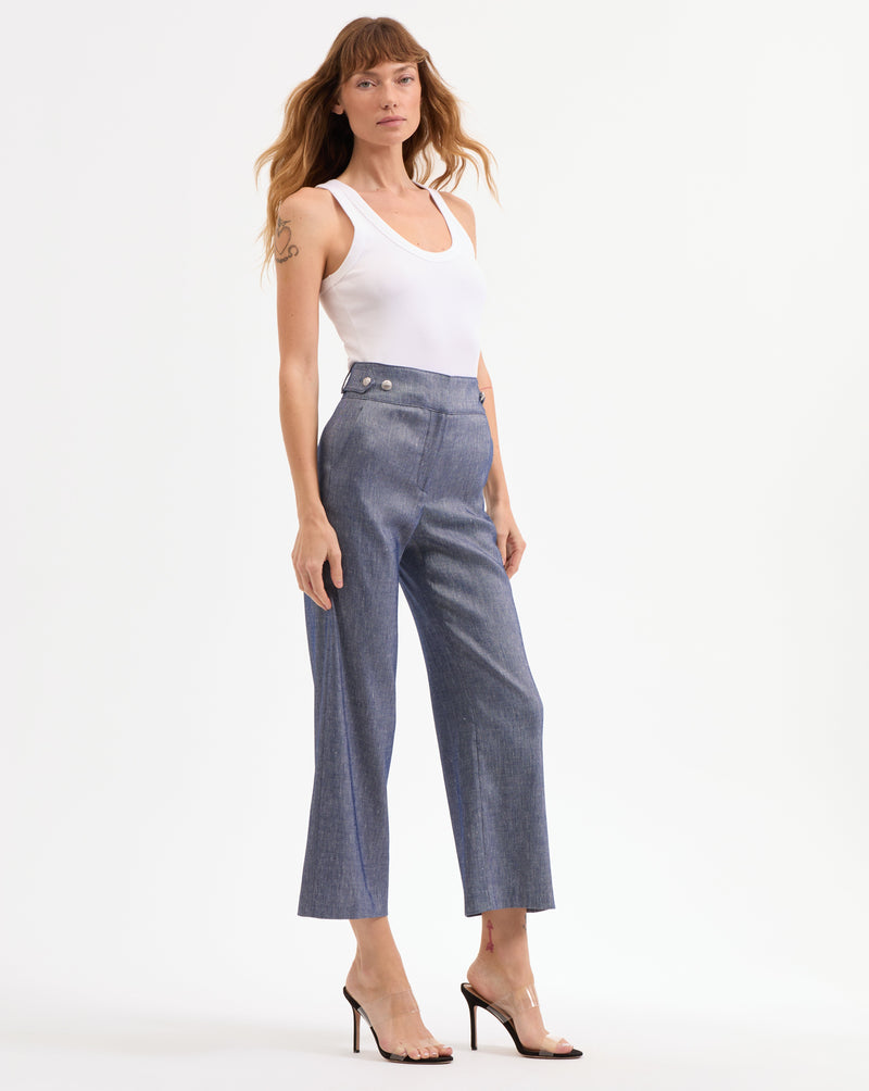 Aubrie Cropped Wide-Leg Pant