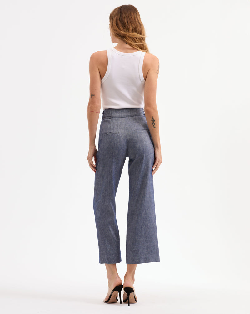 Aubrie Cropped Wide-Leg Pant