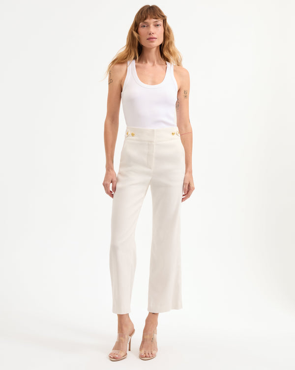 Aubrie Cropped Wide-Leg Pant