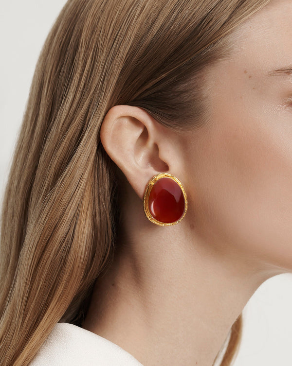 Macaroon Carnelian Earring