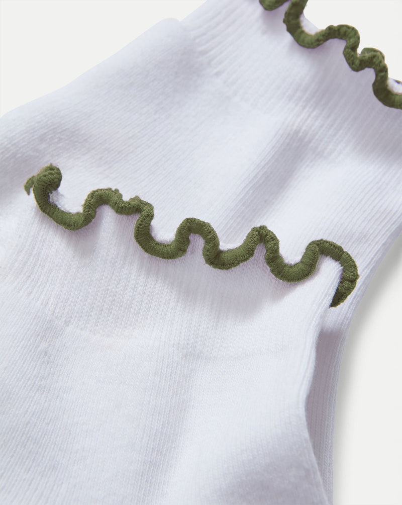 Ruffle Crew Sock