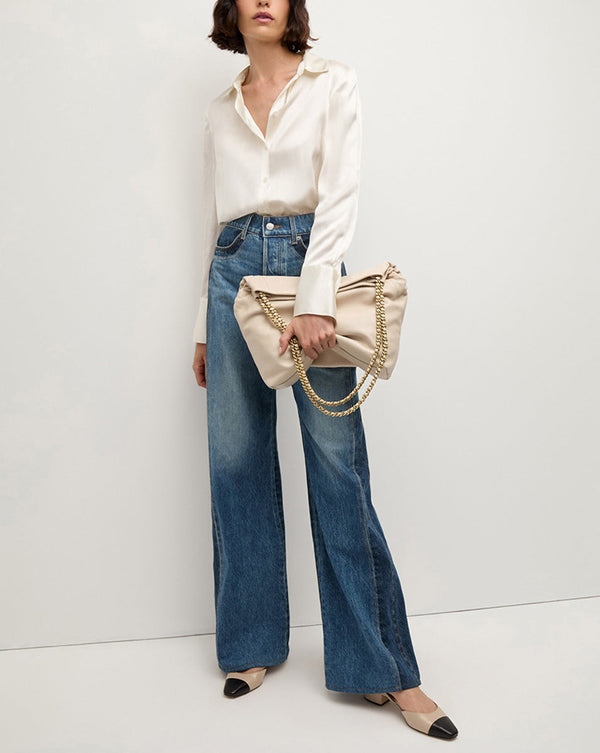 Veronica Beard Leather Slouch Bag