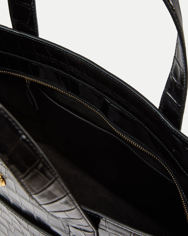 Veronica Beard Croc-Embossed Grand Goody Bag