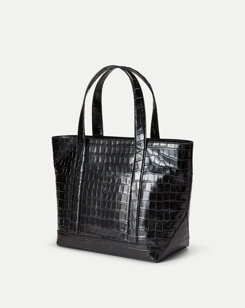 Veronica Beard Croc-Embossed Grand Goody Bag
