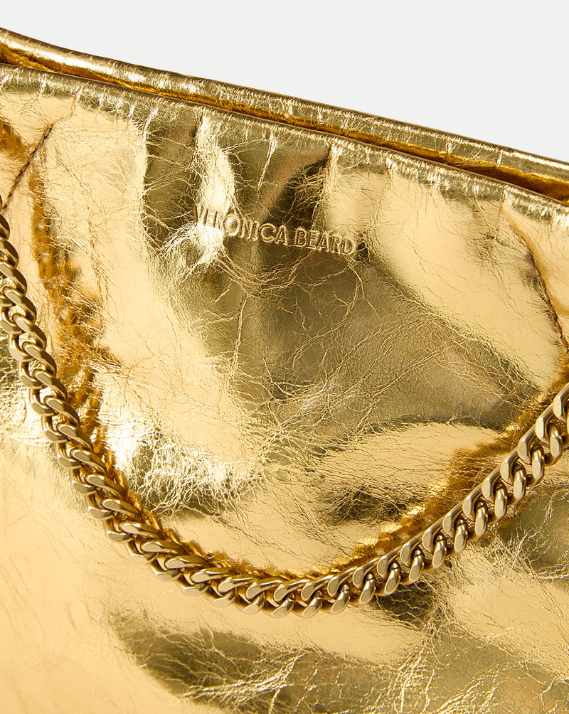 Small Veronica Beard Metallic Slouch Bag