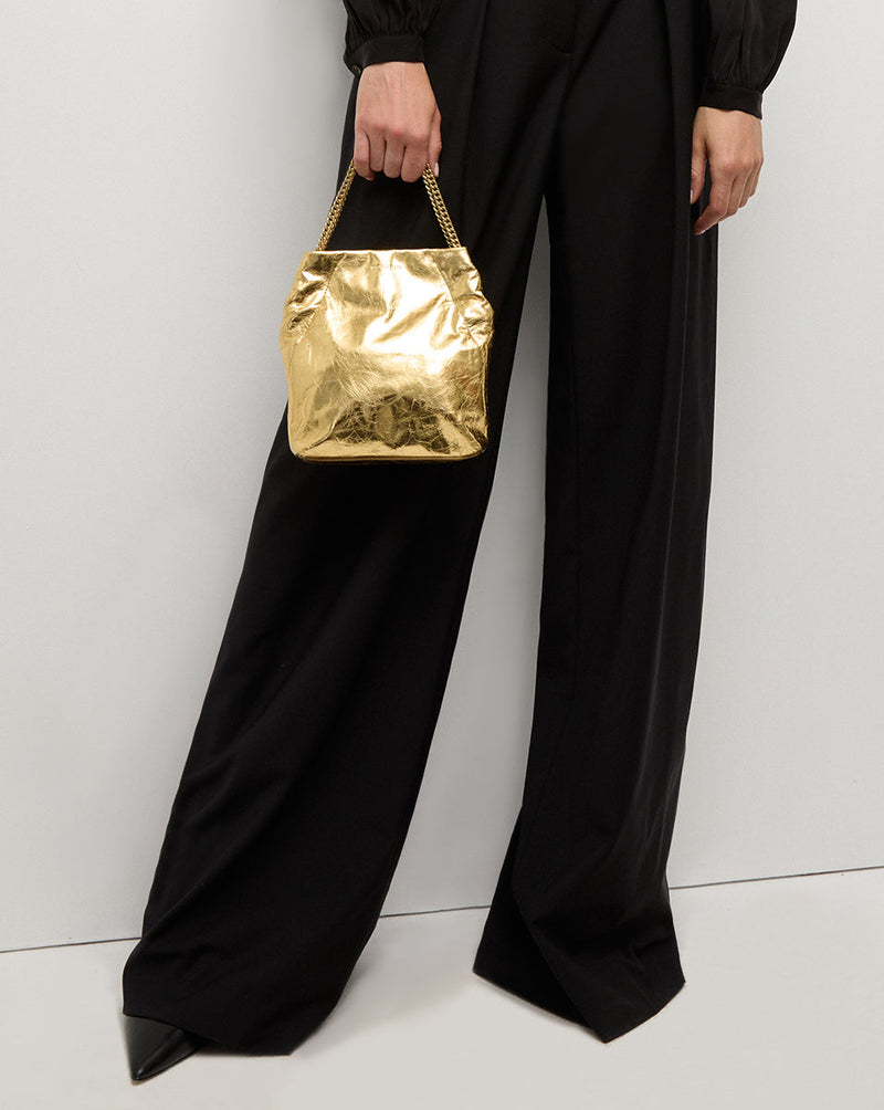 Small Veronica Beard Metallic Slouch Bag