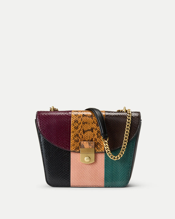 Double Link Patchwork Flap Bag