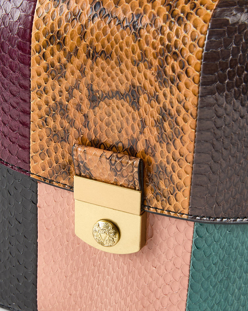 Double Link Patchwork Flap Bag
