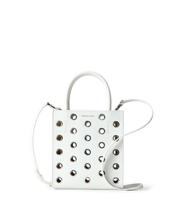 Shopper Bag with Grommet Detailing