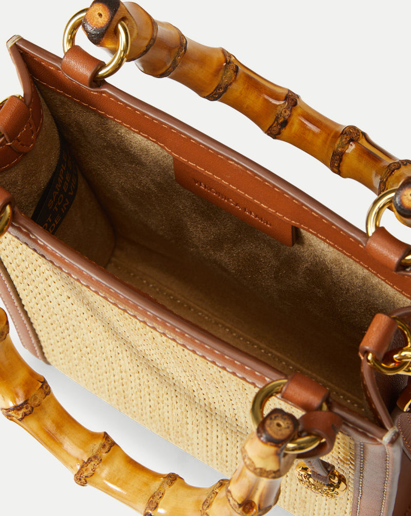 Raffia Bamboo-Handle Shopper Bag