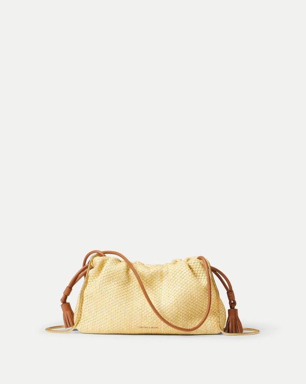 Small Veronica Beard Raffia Stash Bag