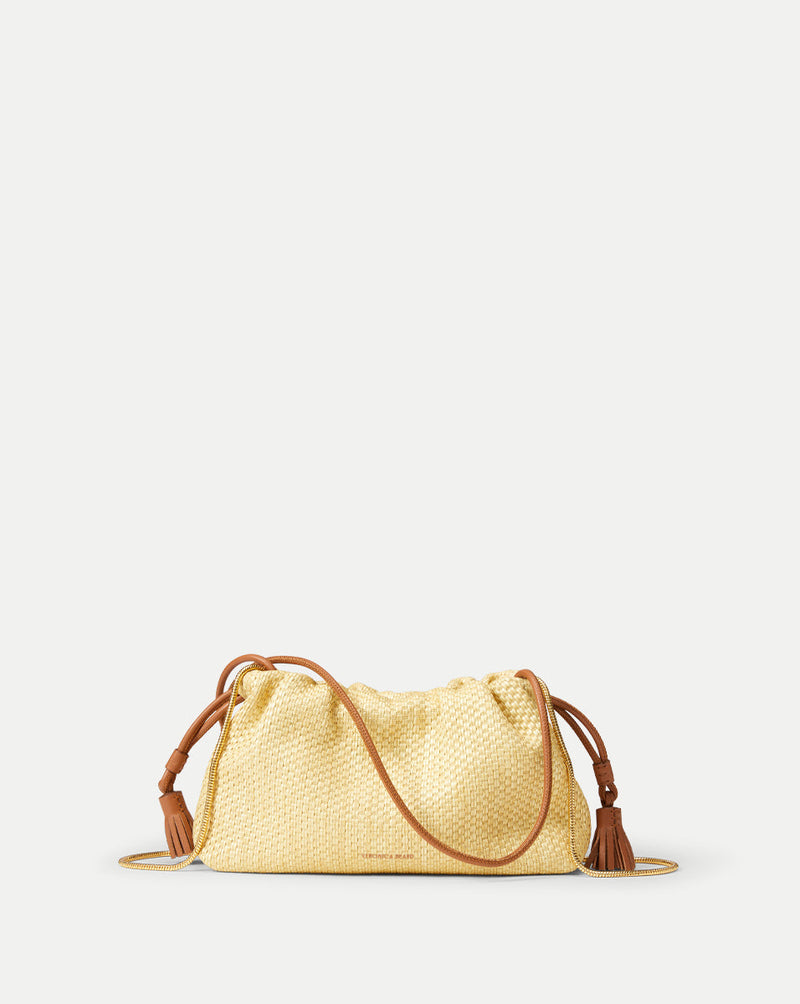 Small Veronica Beard Raffia Stash Bag
