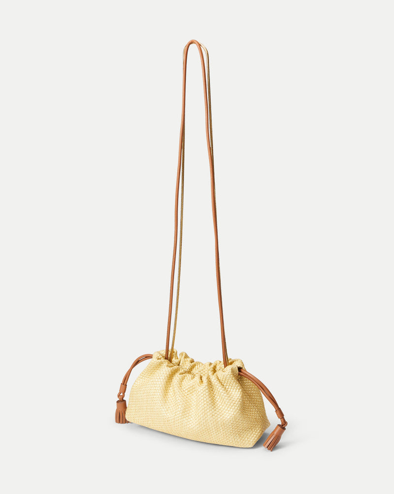 Small Veronica Beard Raffia Stash Bag