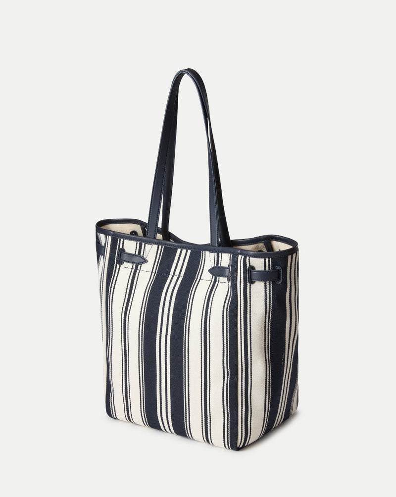 Veronica Beard Striped Canvas Dash Tote