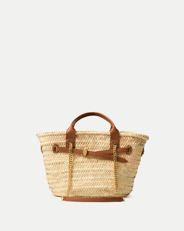 Veronica Beard Raffia Dash Basket Tote