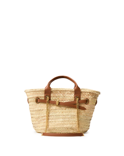 Veronica Beard Raffia Dash Basket Tote
