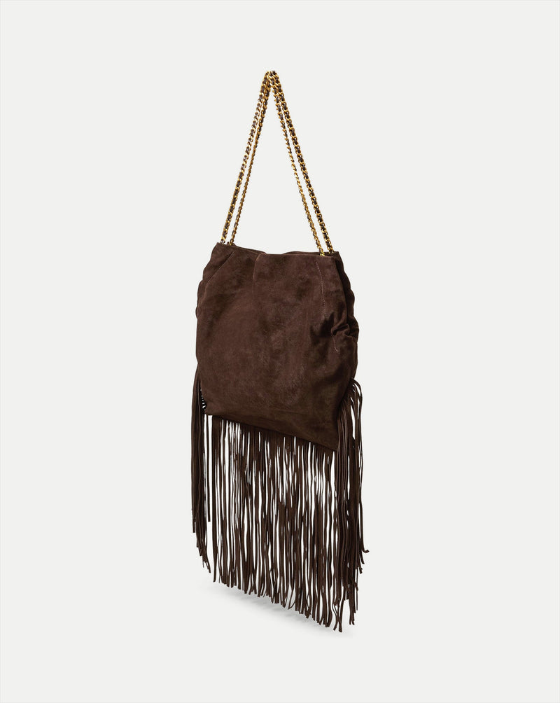 Large Fringe Veronica Beard Slouch Bag