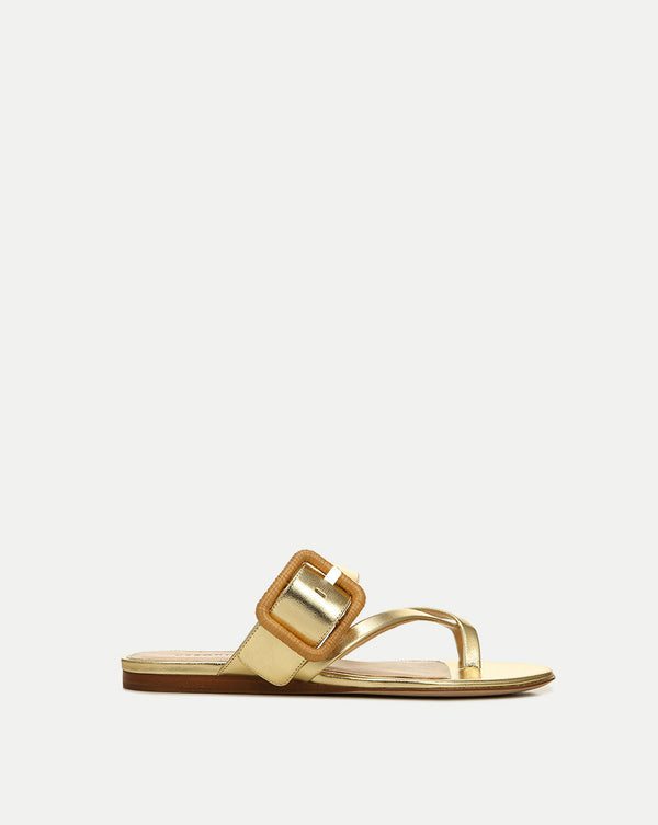 Salva Metallic Crisscross Sandal
