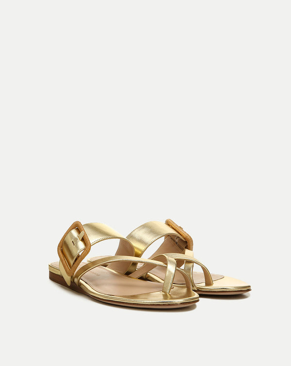 Salva Metallic Crisscross Sandal