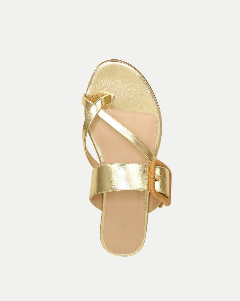 Salva Metallic Crisscross Sandal