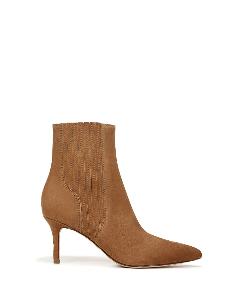 Lisa Suede Mid-Heel Bootie