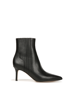 Lisa Leather Mid-Heel Bootie