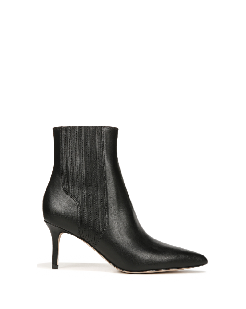 Lisa Leather Mid-Heel Bootie