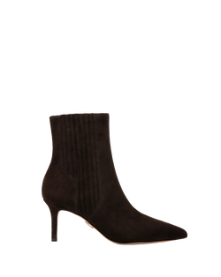 Lisa Suede Mid-Heel Bootie