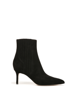 Lisa Suede Mid-Heel Bootie