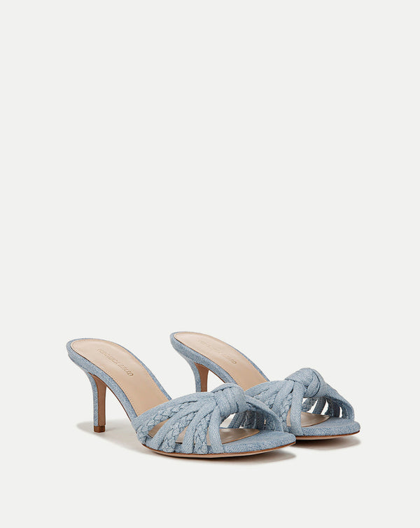 Misa Denim Knot-Front Sandal