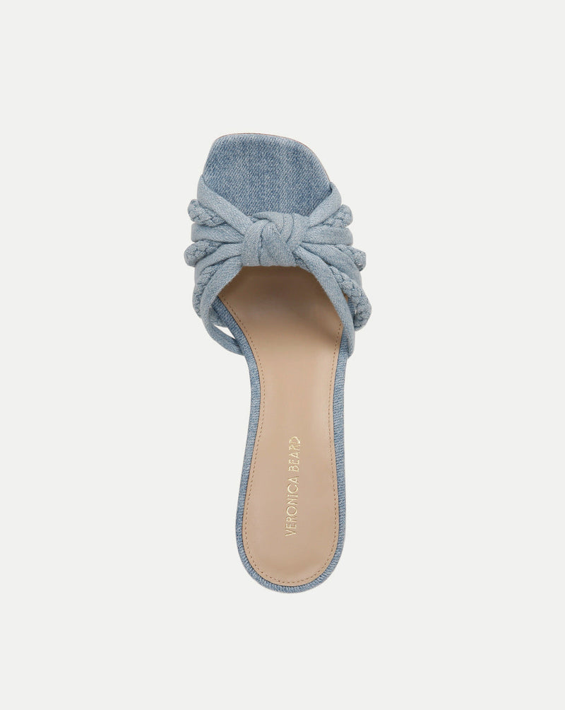 Misa Denim Knot-Front Sandal