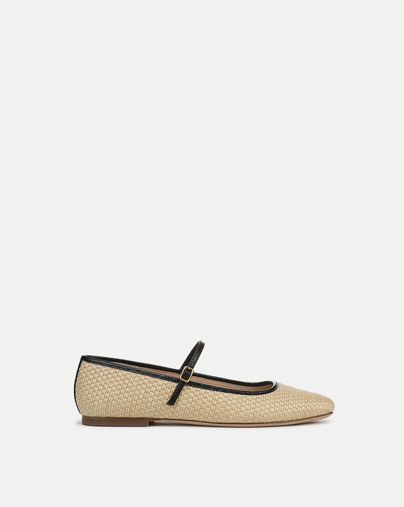 Ellie Raffia Flat
