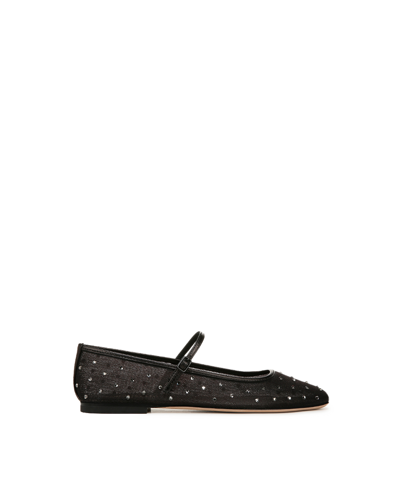 Ellie Crystal Mesh Flat