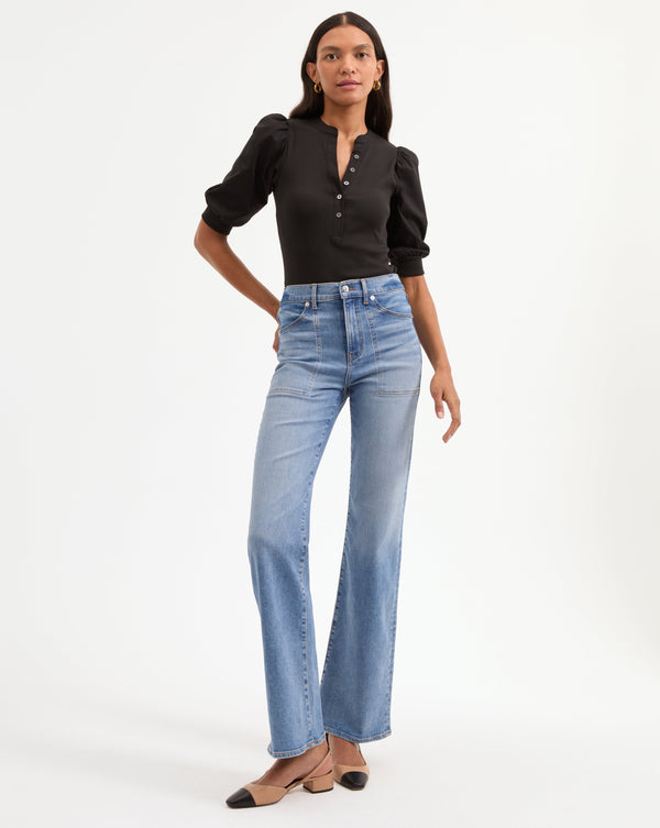 Coralee Puff-Sleeve Top
