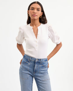 Coralee Puff-Sleeve Top