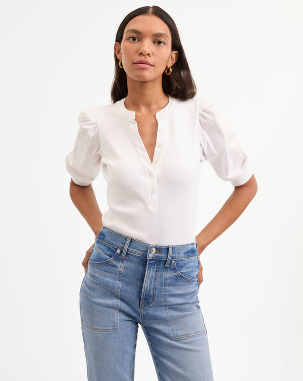 Coralee Puff-Sleeve Top